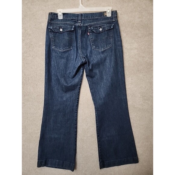 Levis 544 Ultimate Lift Bootcut Jeans womens 14 Blue Flap Pockets Cotton Stretch - Picture 3 of 7